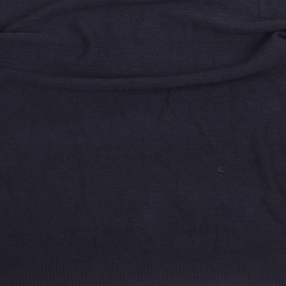 Intuition Womens Blue Acrylic Pullover Sweatshirt Size 14