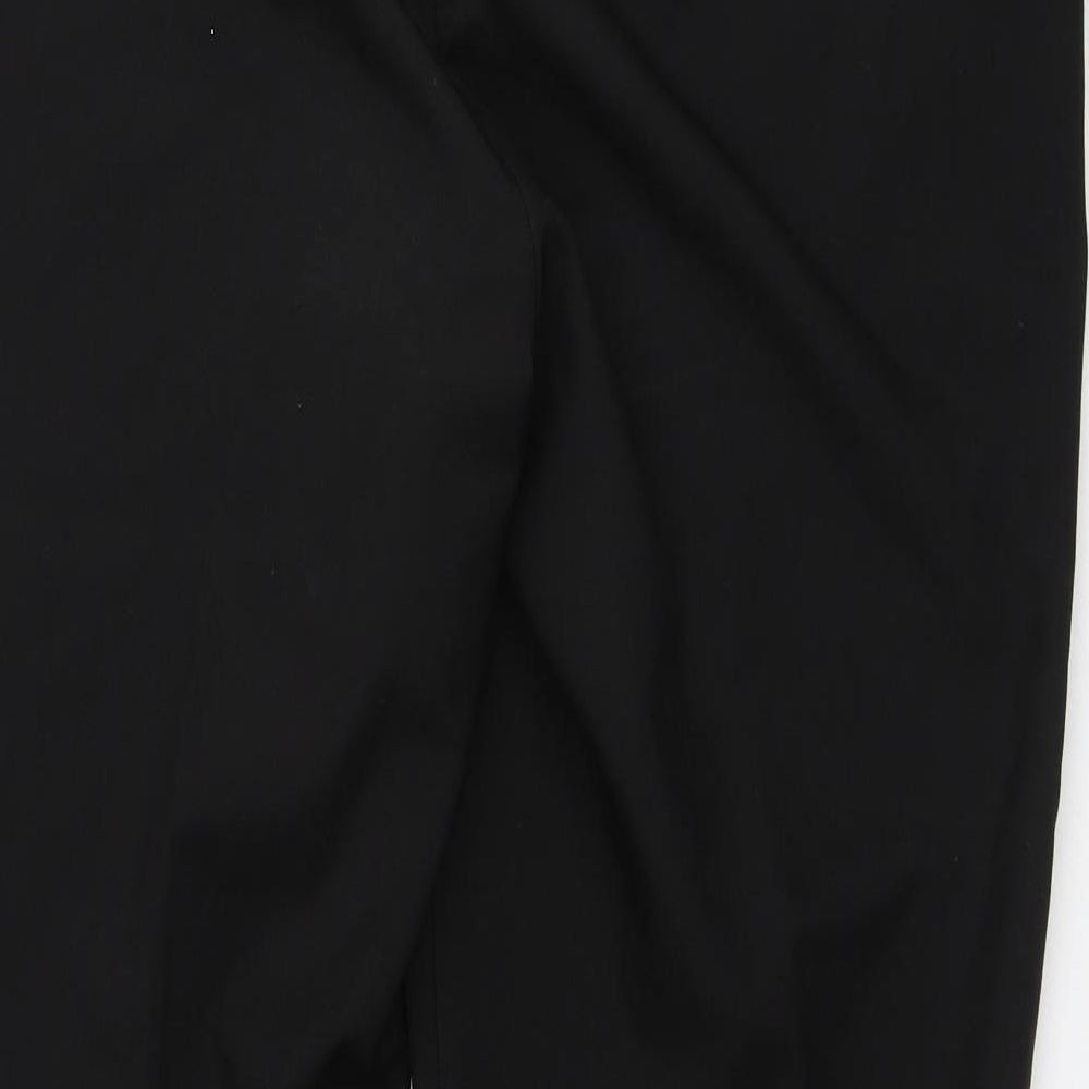 Evans Womens Black Polyester Trousers Size 16 L31 in Regular