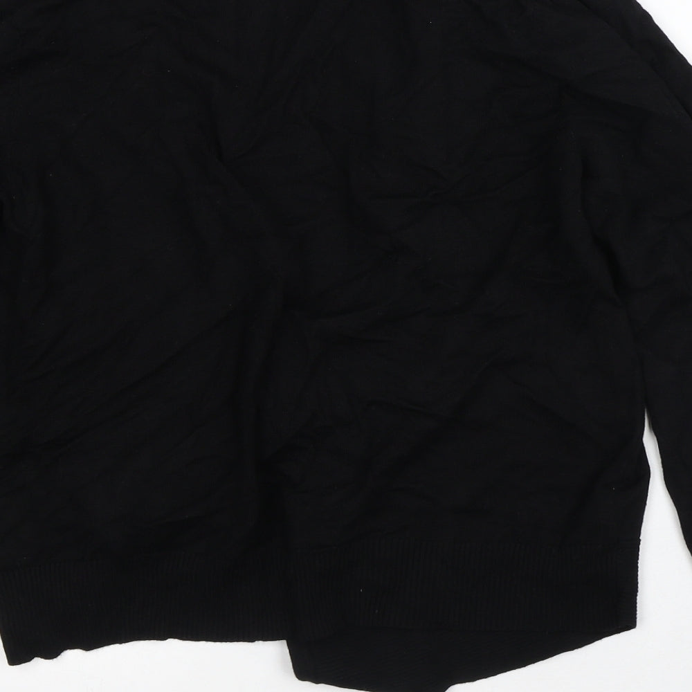 Debenhams Womens Black Round Neck Viscose Cardigan Jumper Size 10