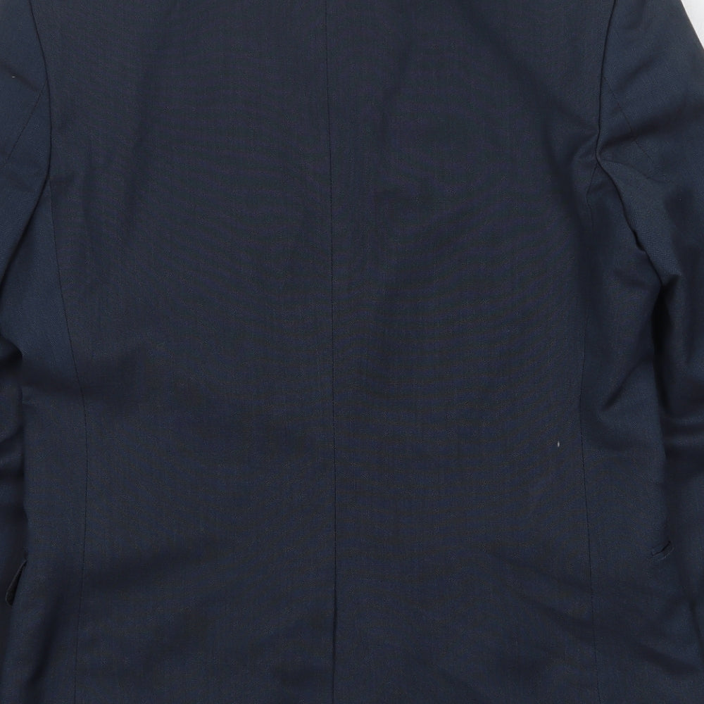 Red Herring Mens Blue Viscose Jacket Suit Jacket Size 38