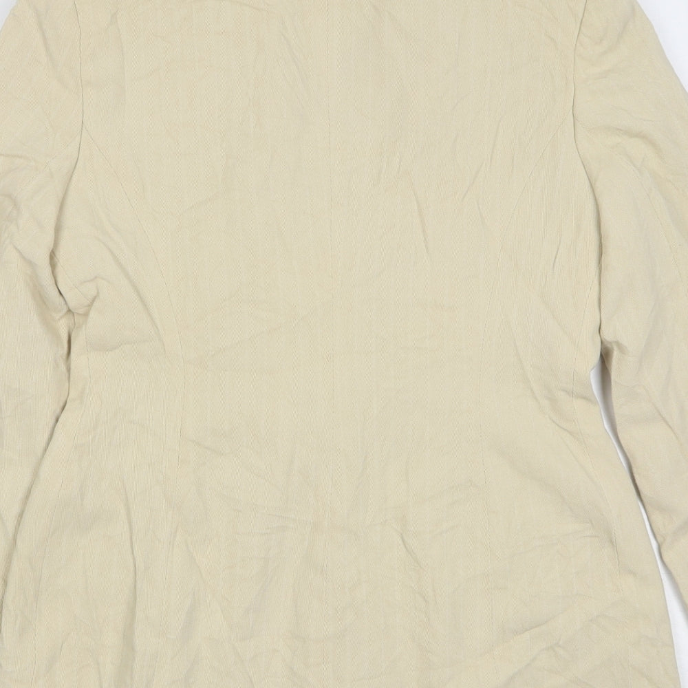 Principles Womens Beige Polyester Jacket Suit Jacket Size 10