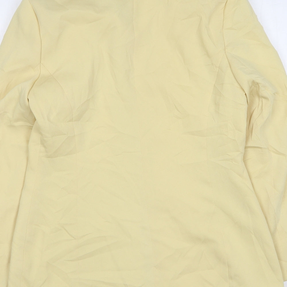 Louis Charles Womens Yellow Polyester Jacket Suit Jacket Size 12