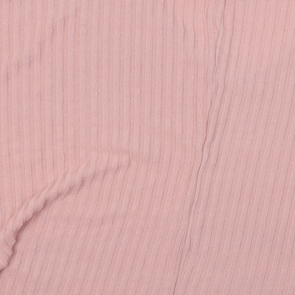 New Look Womens Pink Round Neck Polyester Pullover Jumper Size M