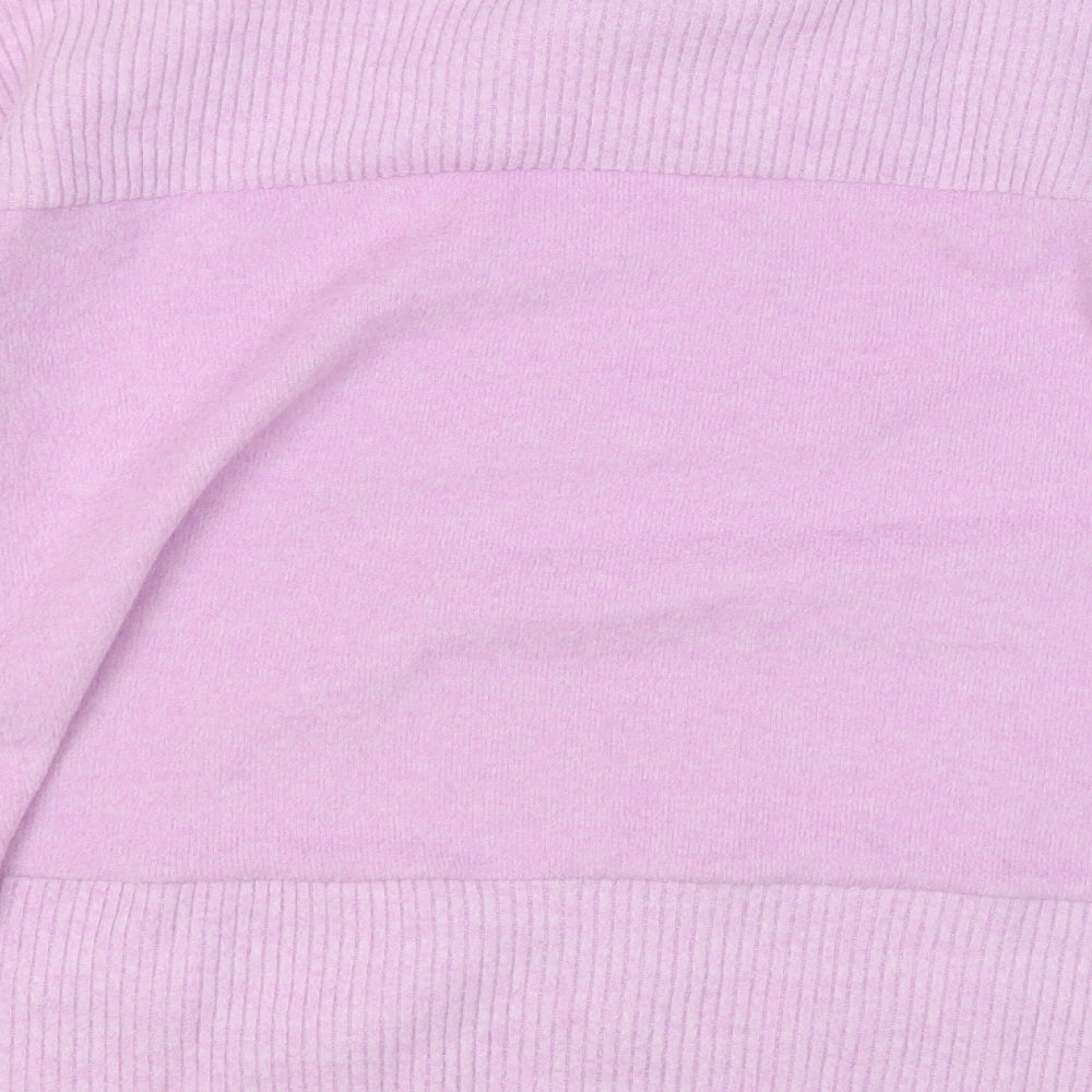 Dunnes Stores Womens Pink Mock Neck Polyester Pullover Jumper Size M