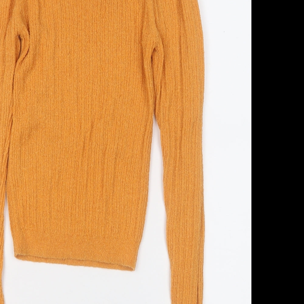 ASOS Womens Orange Round Neck Acrylic Pullover Jumper Size 8