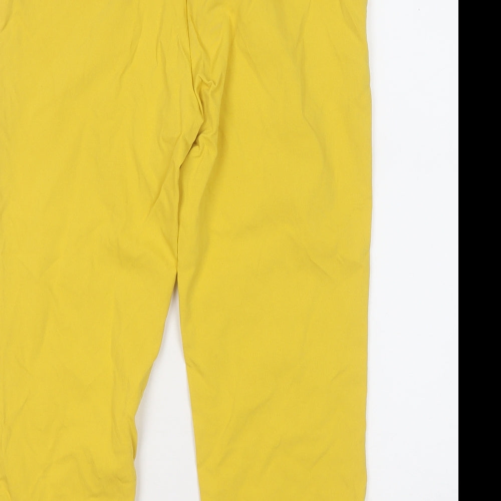 Jasmine & Juliana Womens Yellow Nylon Trousers Size 10 L20 in Regular
