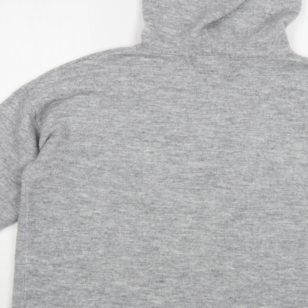 Dunnes Stores Womens Grey Acrylic Pullover Hoodie Size M Pullover