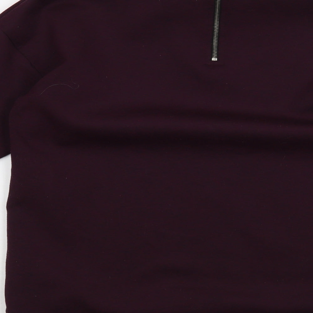 NEXT Womens Purple Polyester Tunic Sweatshirt Size 12 Zip