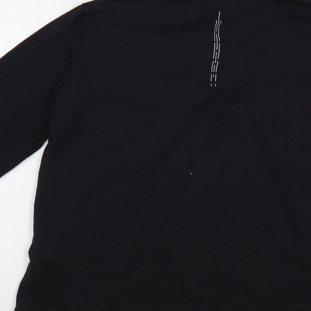 Crivit Womens Black Polyester Pullover Sweatshirt Size 12 Zip