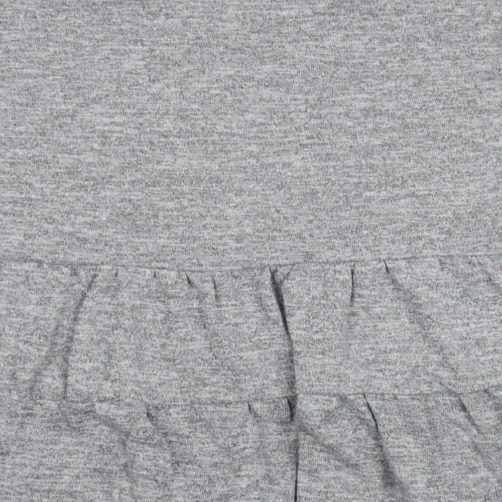New Look Womens Grey Crew Neck Polyester Pullover Jumper Size M