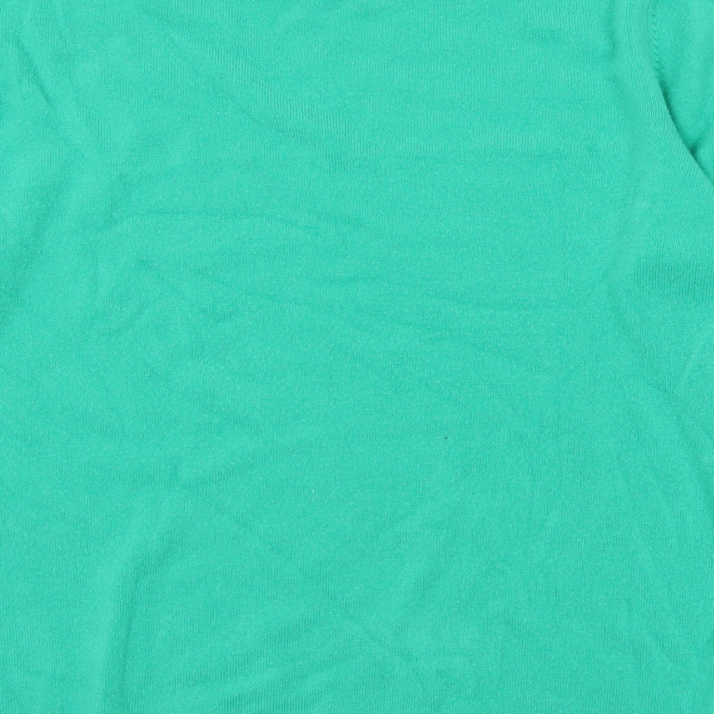 ELLIE B Womens Green Crew Neck Acrylic Pullover Jumper Size XL