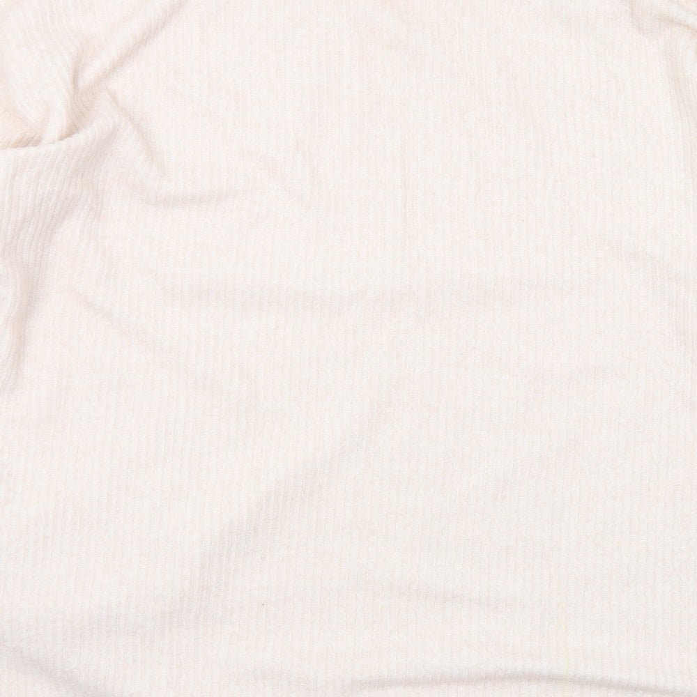 New Look Womens Pink Roll Neck Polyester Pullover Jumper Size L