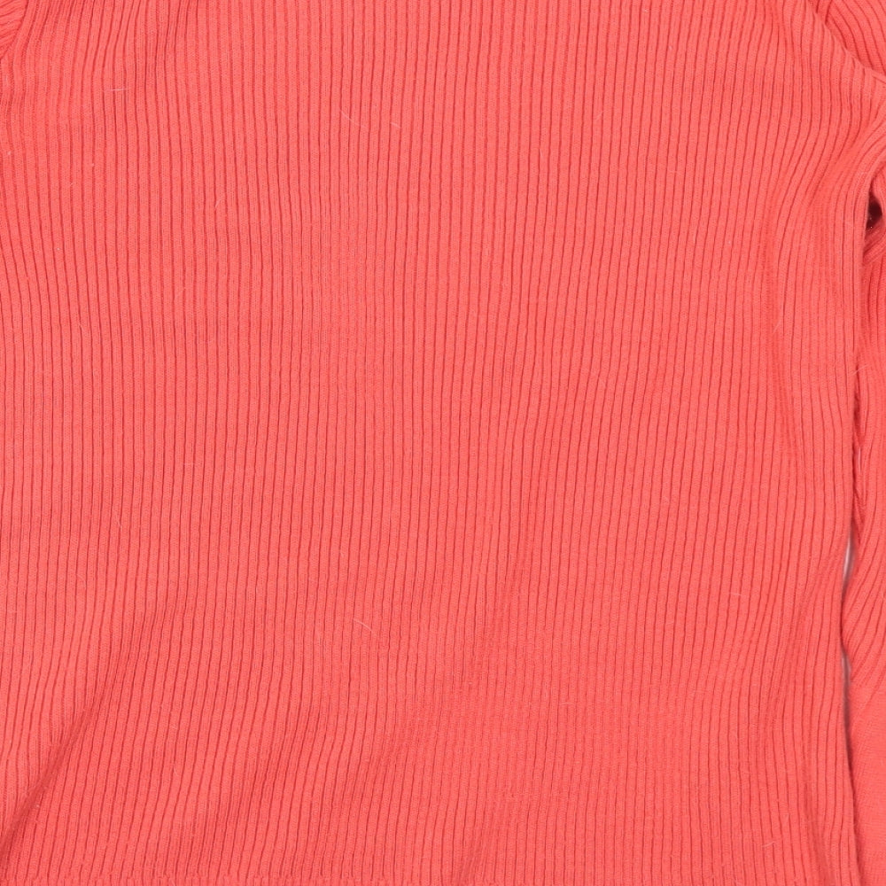 George Womens Pink Round Neck Acrylic Pullover Jumper Size 12