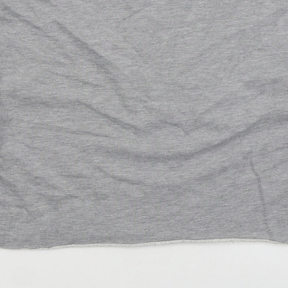 Miss Selfridge Womens Grey Cotton Pullover Sweatshirt Size 16 Pullover