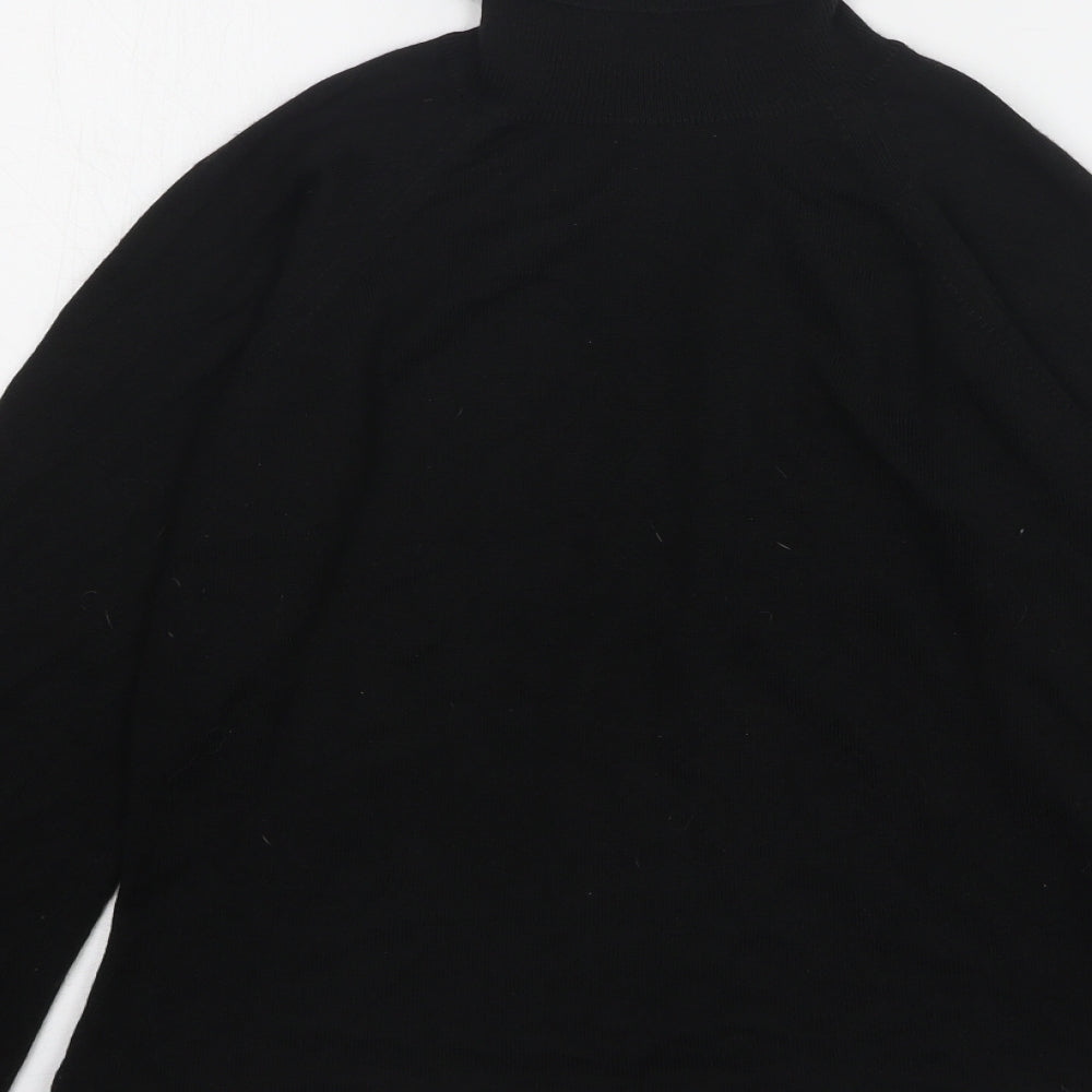 Nightingales Womens Black Roll Neck Acrylic Pullover Jumper Size M