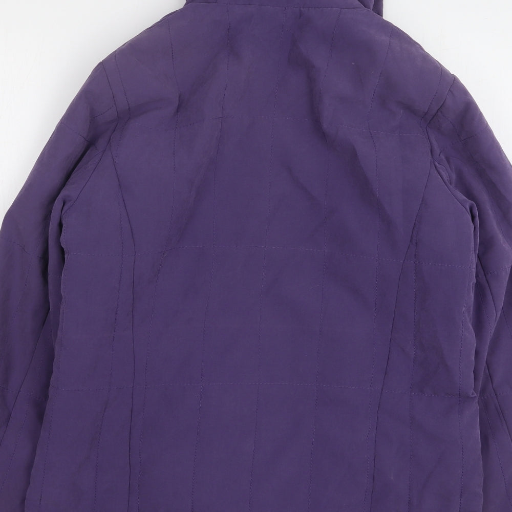 Elegance Womens Purple Overcoat Coat Size 10
