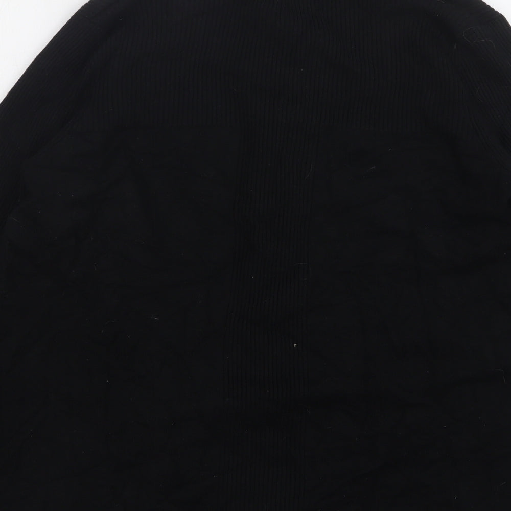 Bonmarché Womens Black V-Neck Viscose Cardigan Jumper Size S