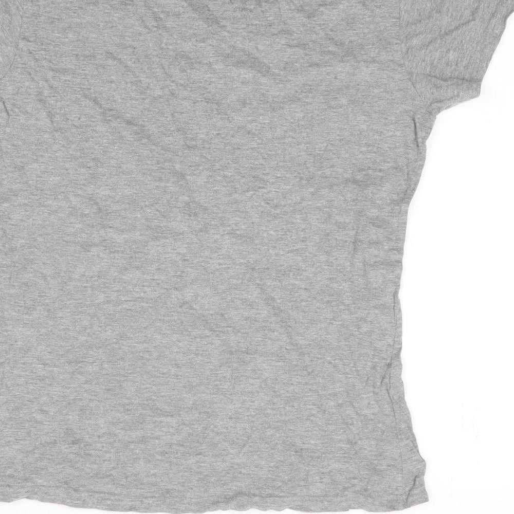 Chemistry Womens Grey 100% Cotton Jersey T-Shirt Size L Crew Neck