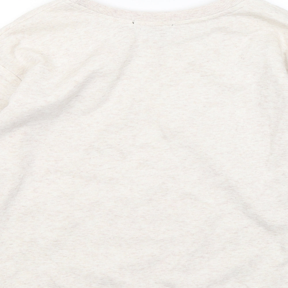Atmosphere Womens Beige Round Neck Polyester Pullover Jumper Size 10
