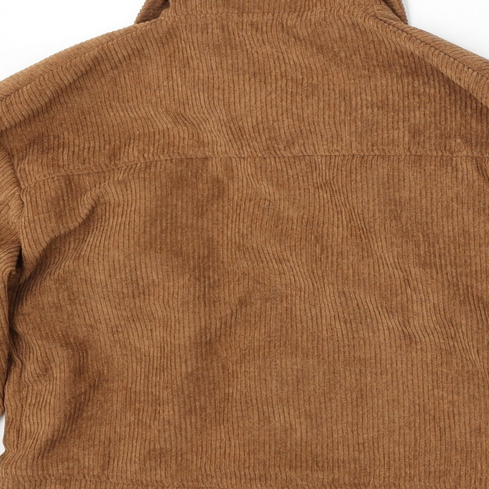 SheIn Girls Brown Jacket Size 7-8 Years Button