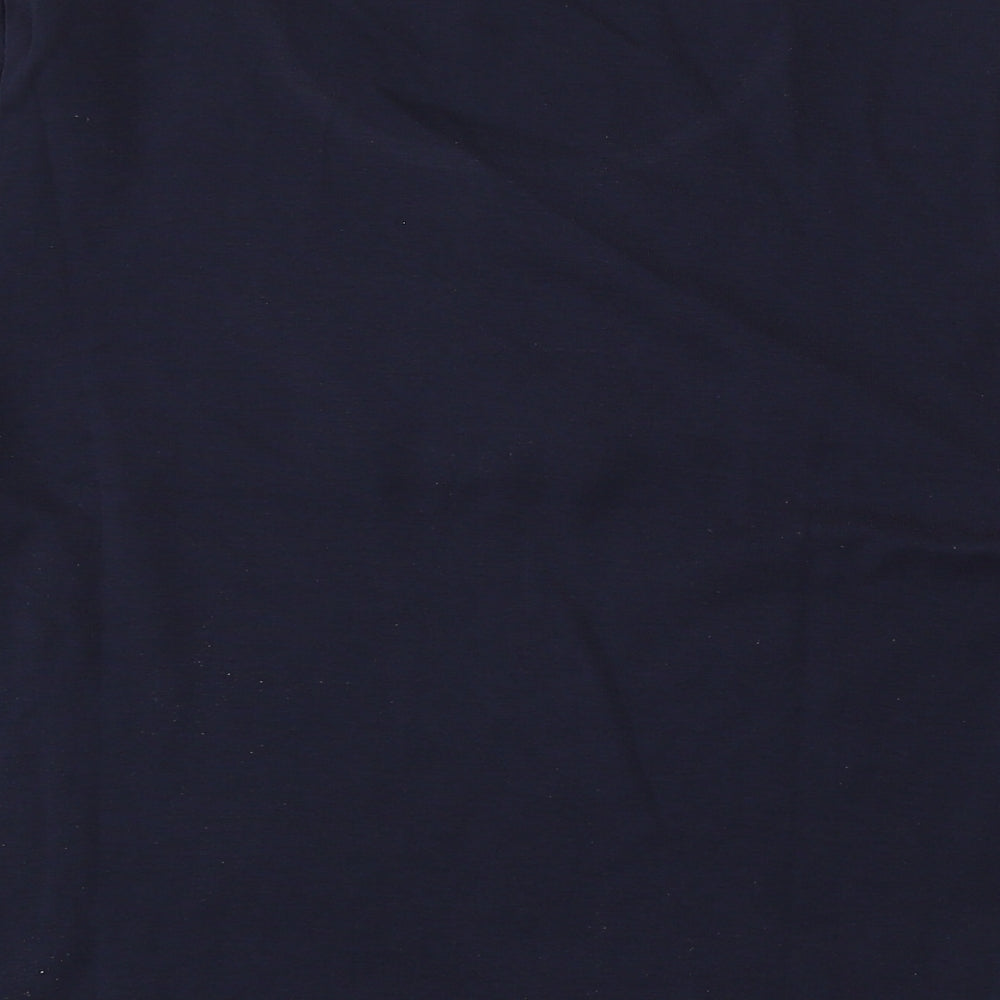 Country Casuals Womens Blue Cotton Basic T-Shirt Size XL Round Neck