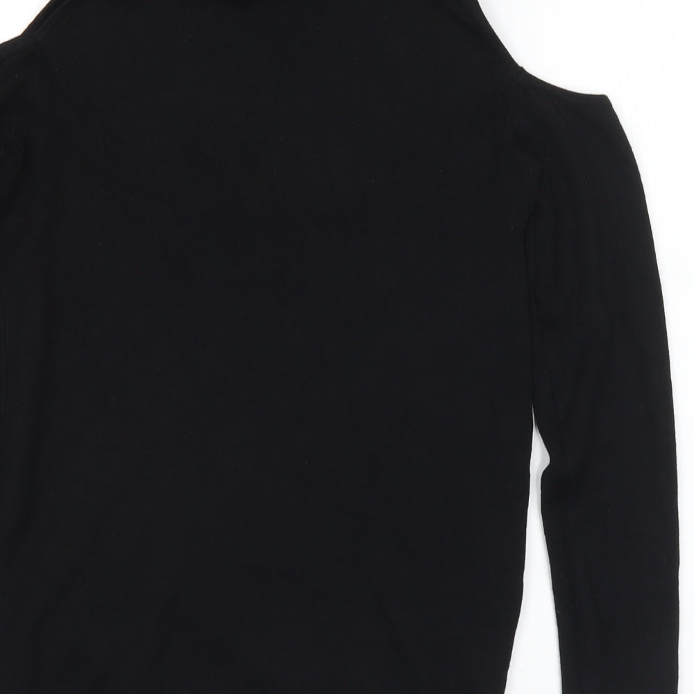New Look Womens Black Mock Neck Viscose Pullover Jumper Size 10