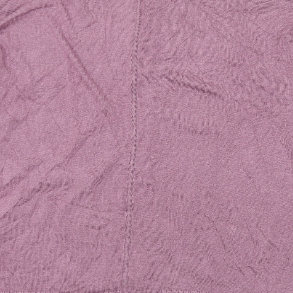 Rainbow Womens Purple Round Neck Viscose Pullover Jumper Size L