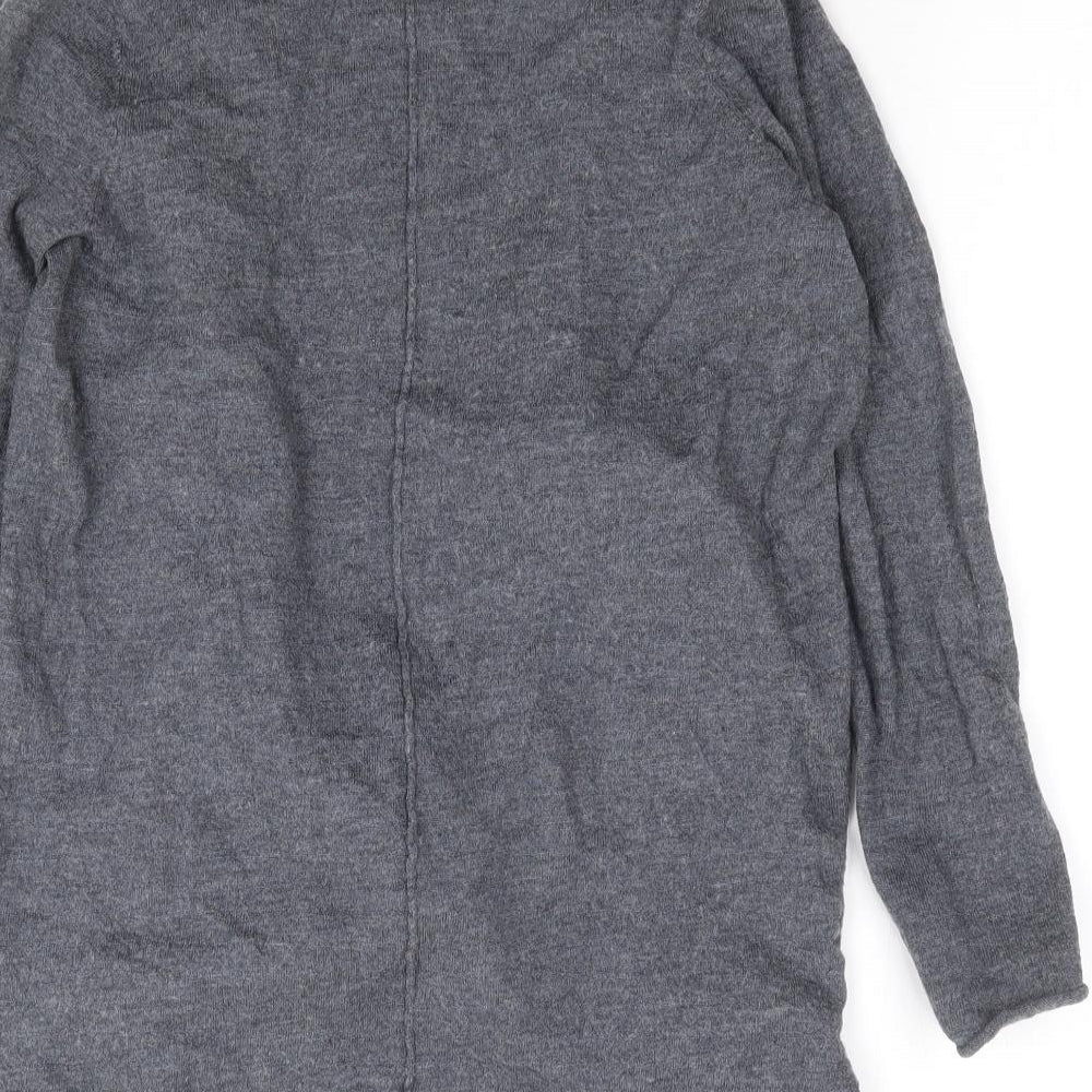 Cynthia Rowley Womens Grey V-Neck Wool Cardigan Jumper Size S