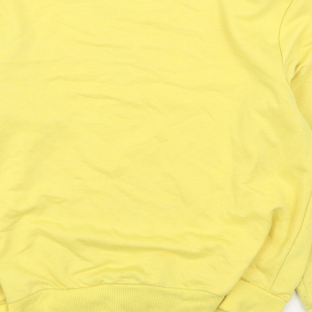SheIn Girls Yellow Viscose Pullover Sweatshirt Size 8-9 Years Pullover