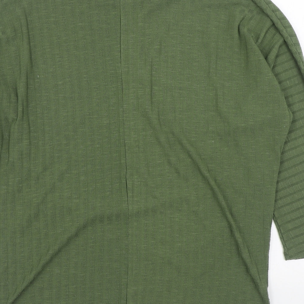 New Look Womens Green Round Neck Polyester Pullover Jumper Size S