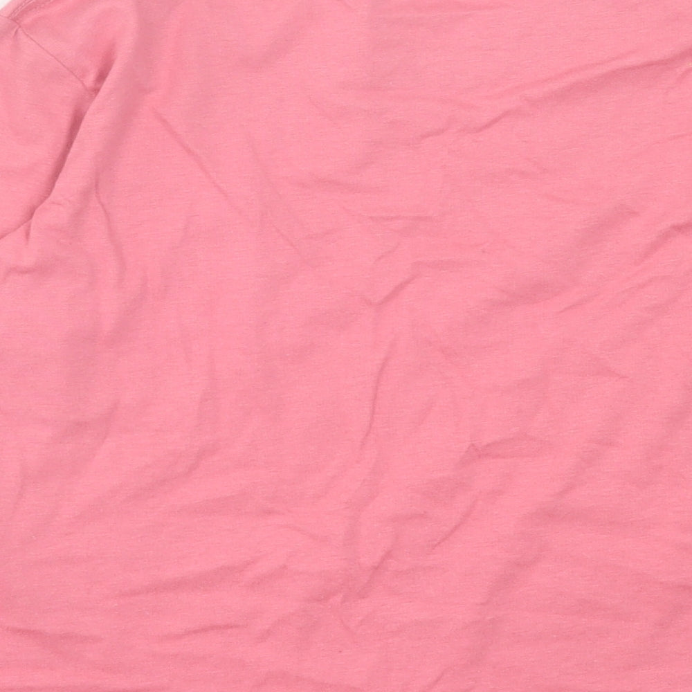 SheIn Girls Pink Cotton Basic Casual Size 8 Years Crew Neck Pullover