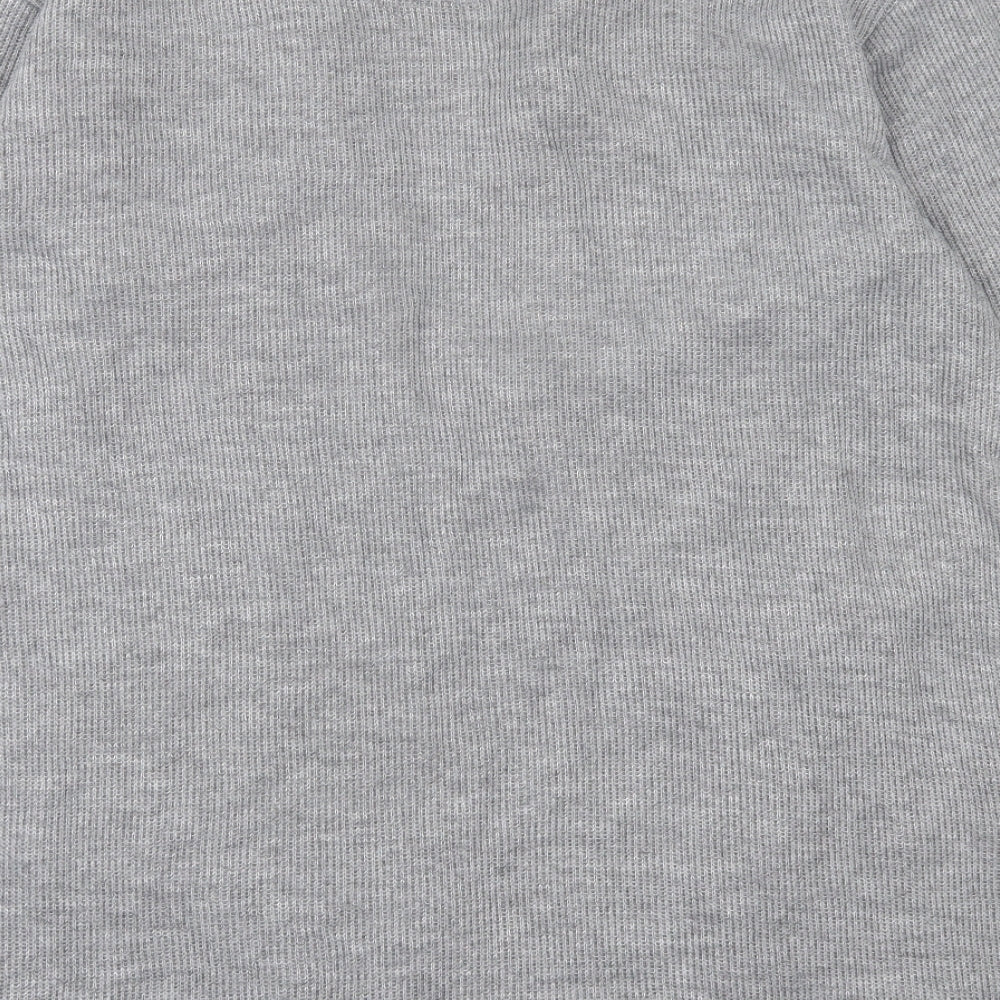 River Island Womens Grey V-Neck Polyester Cardigan Jumper Size S