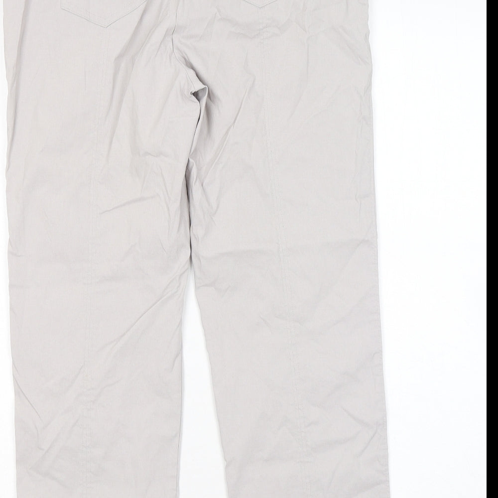 Gallery Womens Grey Viscose Trousers Size L L25 in Regular