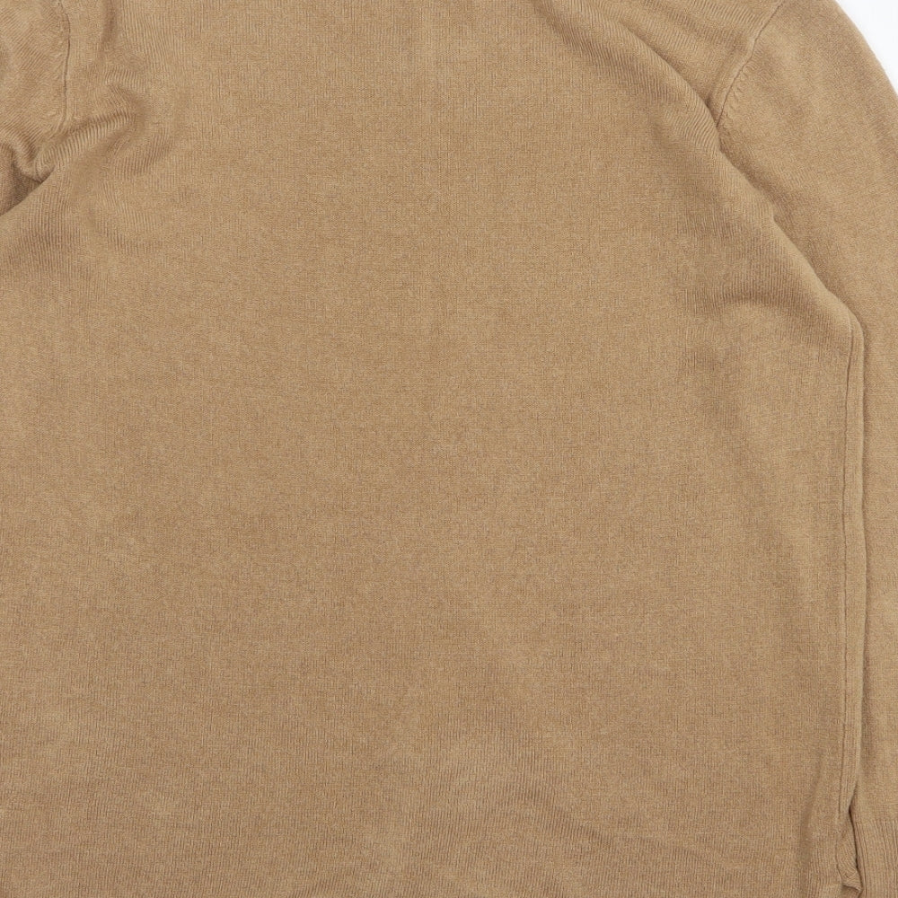 Primark Womens Beige Round Neck Acrylic Pullover Jumper Size 10