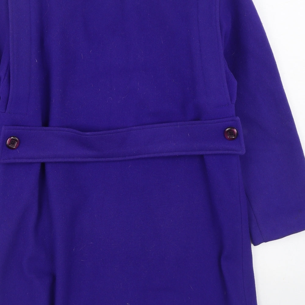 Fox Land Womens Purple Overcoat Coat Size 10 Button