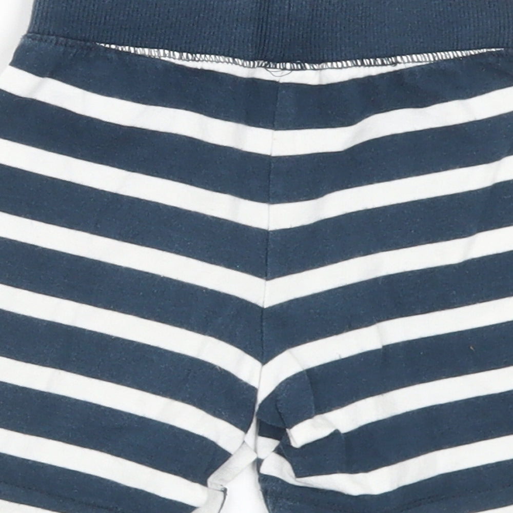 Dunnes Boys Blue Striped Cotton Cropped Trousers Size 12-18 Months