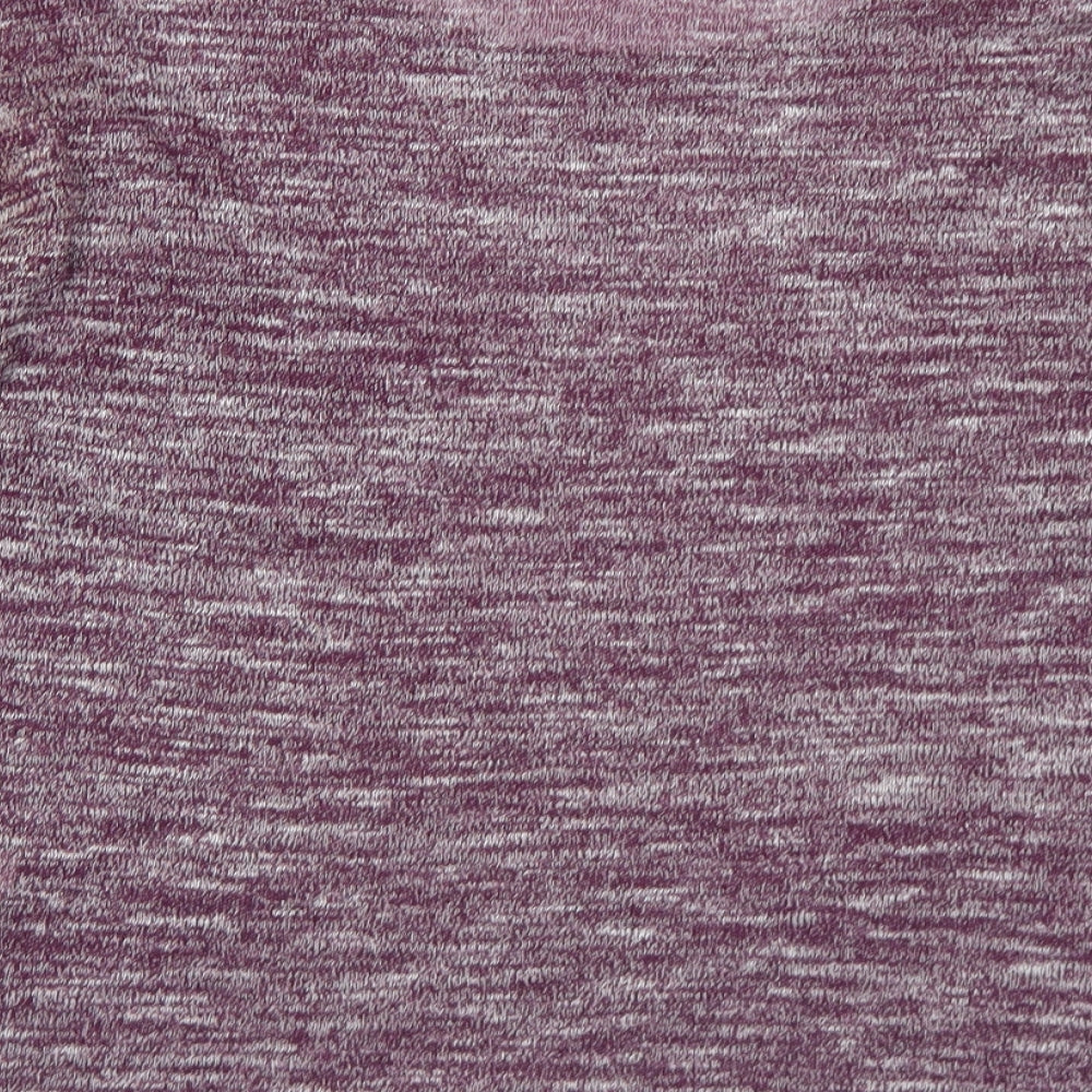 Divided Womens Purple Round Neck Polyester Pullover Jumper Size S