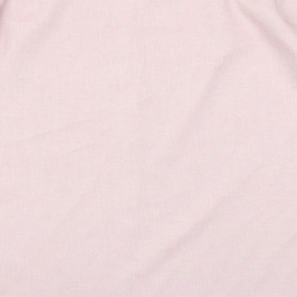 Lola May Womens Pink Polyester Basic Blouse Size 10 Off the Shoulder