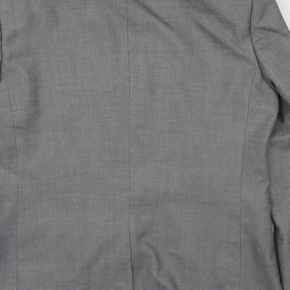 River Island Mens Grey Polyester Jacket Suit Jacket Size 40