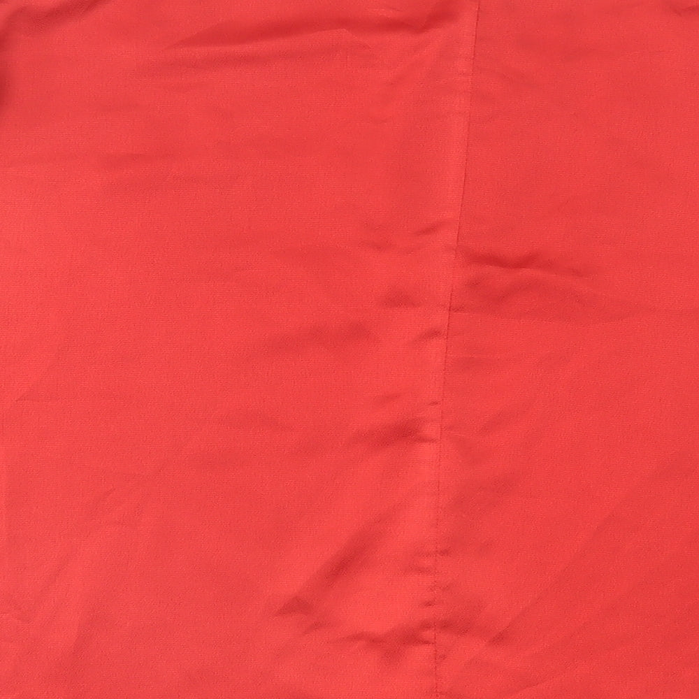 Mango Womens Red Polyester Basic Blouse Size L Crew Neck