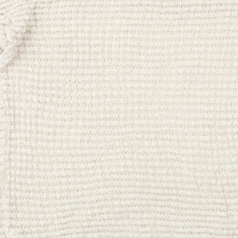 Atmosphere Womens Beige Round Neck Acrylic Tunic Jumper Size 10