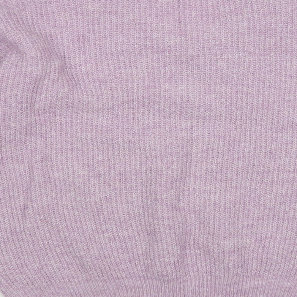 Dunnes Stores Womens Purple V-Neck Polyester Pullover Jumper Size XS