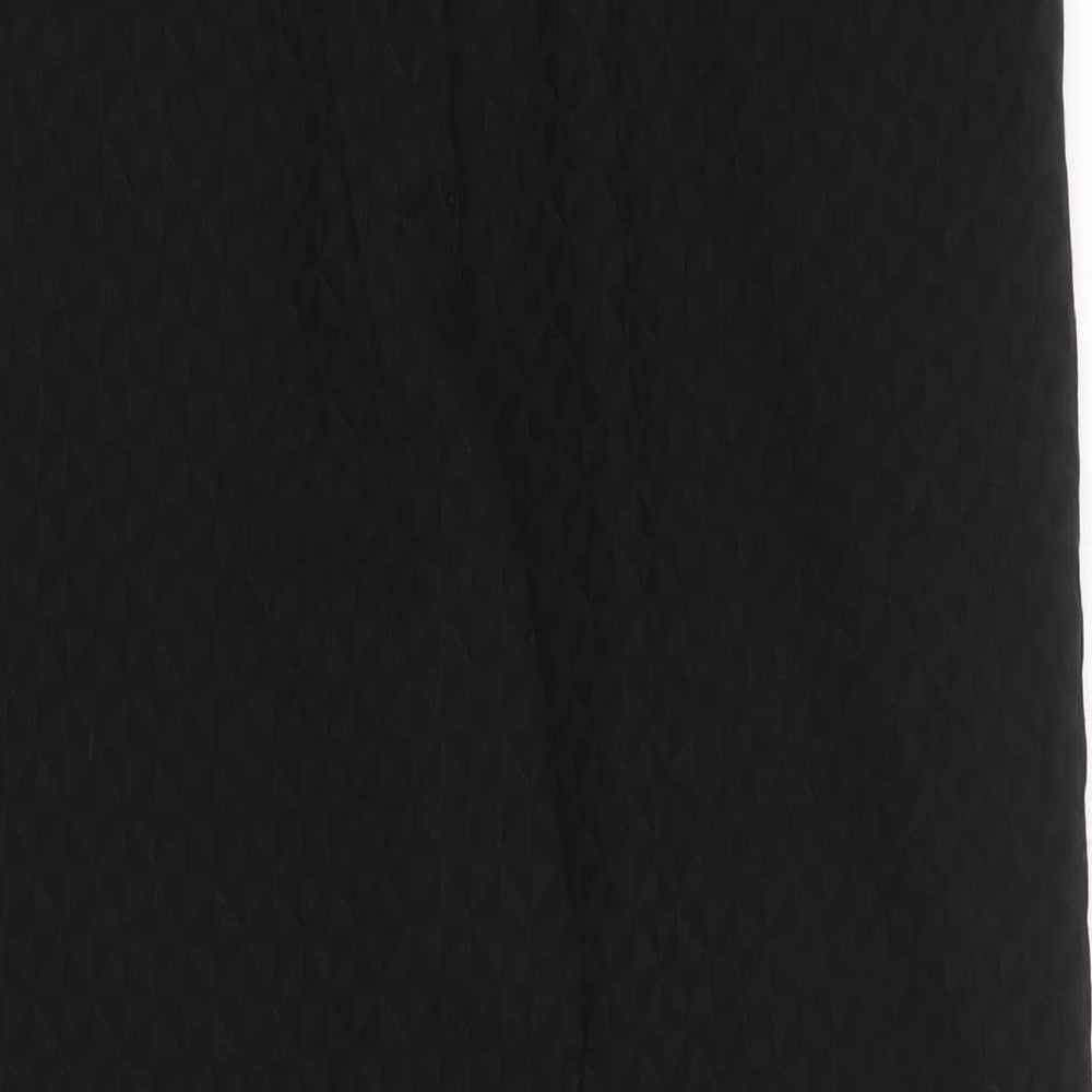 Dunnes Stores Womens Black Viscose Carrot Trousers Size 14 L26 in Regular