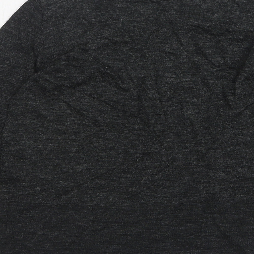 Zara Womens Grey Polyester Basic T-Shirt Size S Round Neck
