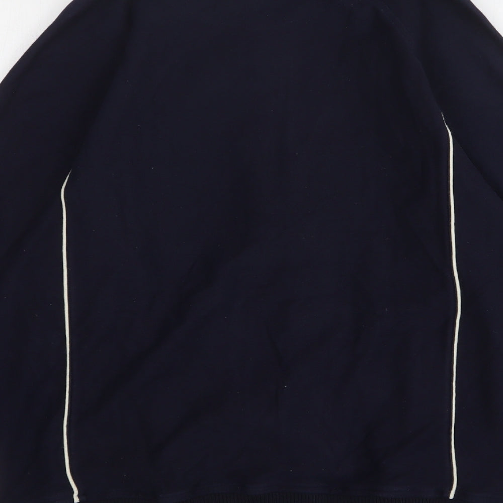 Easy Mens Blue Cotton Full Zip Sweatshirt Size M