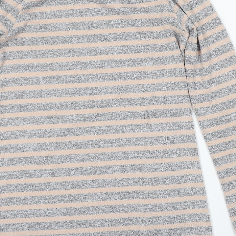 Marks & Spencer Womens Multicoloured Round Neck Striped Polyester Pullover Jumper Size 10