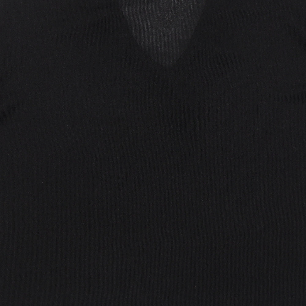 Gallery Womens Black Polyester Basic Blouse Size M Scoop Neck