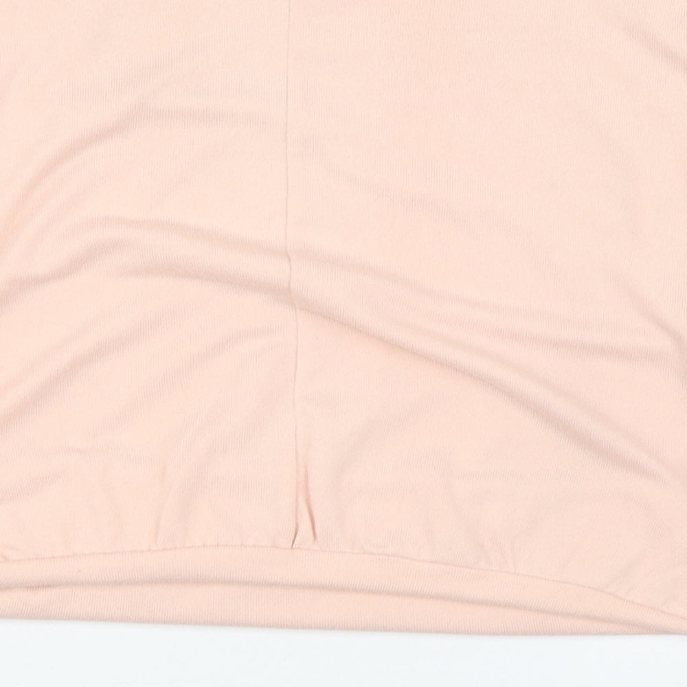 New Look Womens Pink Boat Neck Polyester Pullover Jumper Size S