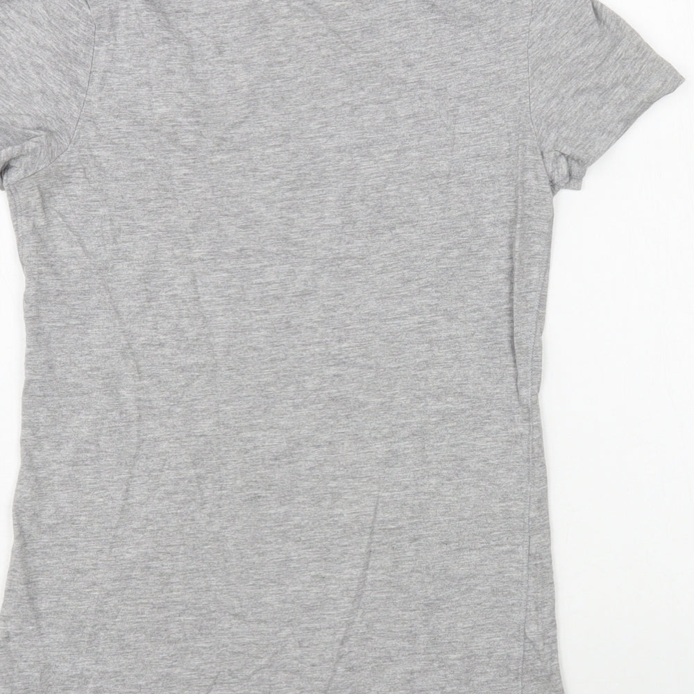 Dunnes Stores Womens Grey Cotton Basic T-Shirt Size 8 Boat Neck - Berlin