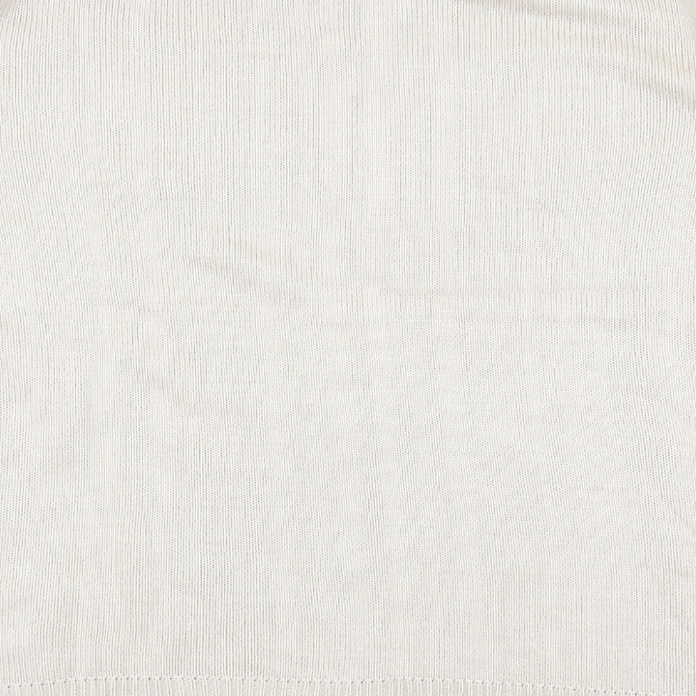 Akal Collection Womens Ivory Round Neck Acrylic Pullover Jumper Size L